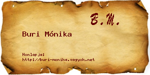 Buri Mónika névjegykártya